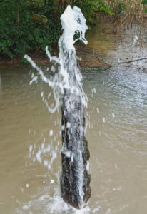 La source Brissac, un geyser à CO2 de Saint-Maurice-ès-Allier (Puy-de-Dôme)